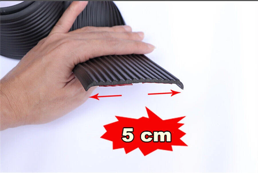 Rubber Car Side Skirt Anti-Collision Protect Strip Scuff Plate Door Sill Strip - Image 4 of 4