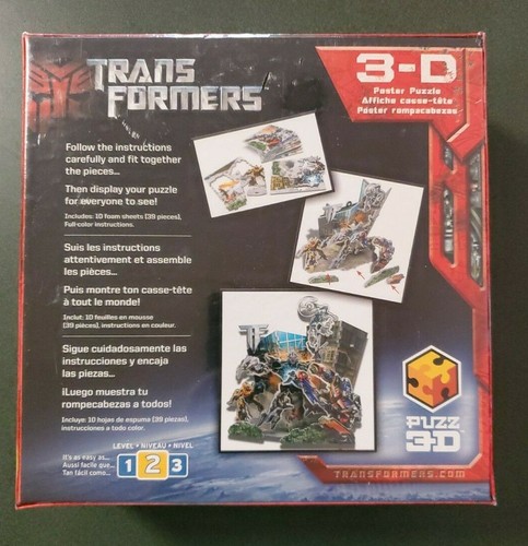 Transformers Puzzle Poster Glows In Dark 3D Sealed Kids - Picture 2 of 4