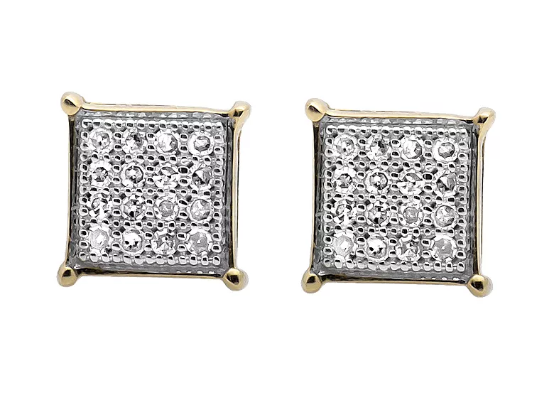 Square diamond studs online