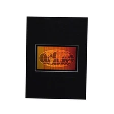 3D World Map Hologram Picture MATTED, Collectible Photopolymer Type Film