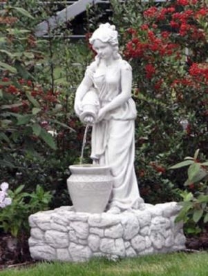 Fontäne Amphorenträgerin (S107020) Wasserspiel Springbrunnen Deko Statue 98 cm
