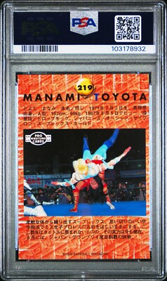 1999 BBM Pro Wrestling Japan Manami Toyota PSA 9 #219 PSA 9 POP 1