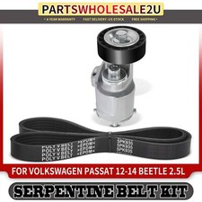 2x Serpentine Belt Drive Component Kit For Volkswagen Passat 12-14 Beetle Gas 2x Serpentine Belt Drive Component Kit For Volkswagen Passat 12-14 Beetle Gas