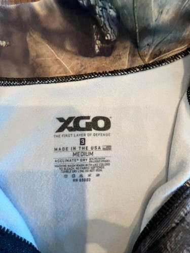 XGO Camo Mossy Oak Base Layer Youth 1/4 Zip Mock Neck Pullover Medium - Picture 5 of 6