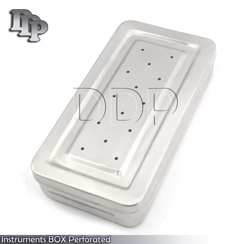 CAJA DE INSTRUMENTOS Acero Inoxidable Perforado 30x15x6 cm Instrumentos Quirúrgicos - Imagen 2 de 3
