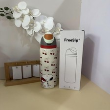 Snoopy  Cherry stainless steel insulated FreeSip water bottle