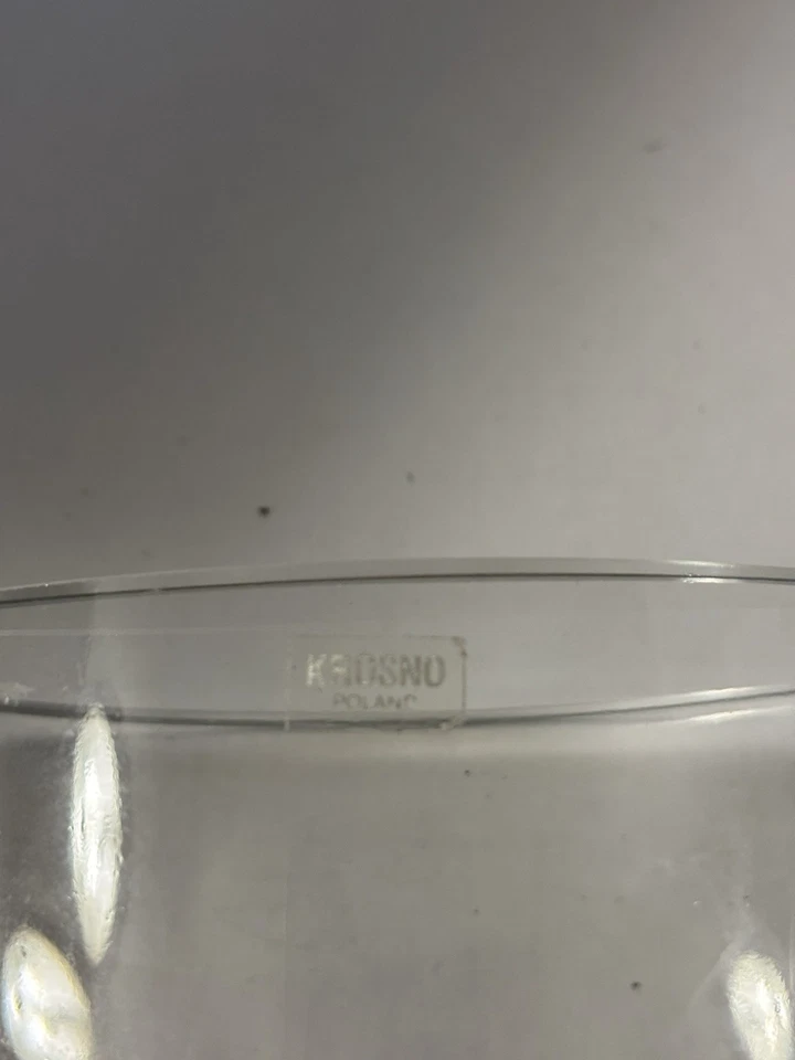 Стеклянная ваза от Krosno, Польша. Прозрачное стекло уникальный дизайн - Изображение 3 из 4