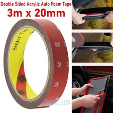 Auto Tape Acrylic Foam Double Sided Mounting Adhesive 9.8FT x 20mm Truck Car New