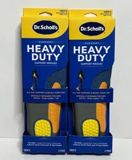 2 PAIR Men's Dr Scholls Heavy Duty Support Insoles Pain Relief Shoe Sizes 8-14