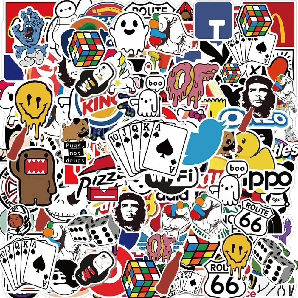 Brand Logo Stickers 50 Pack Sticker Decal Set Fashion Brand 