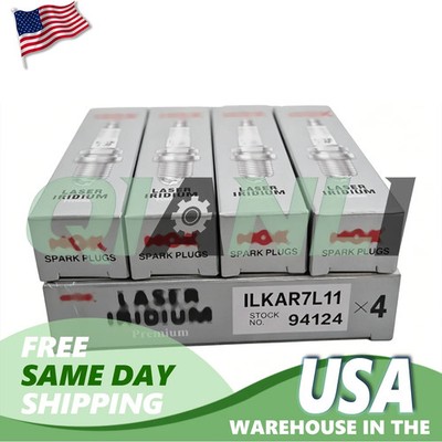 Set of 4 Laser Iridium Spark Plugs ILKAR7L11 For Mazda CX-5 2013-2015 94124