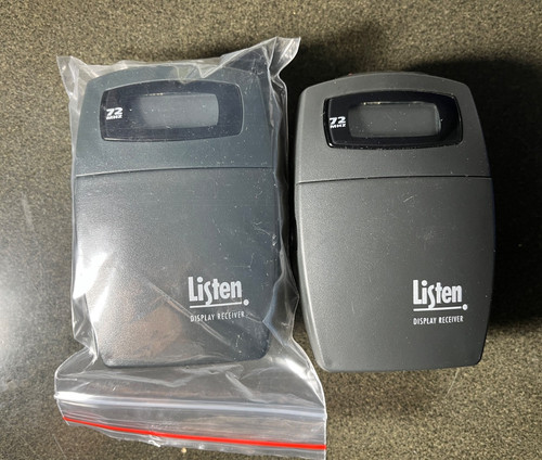 Lot of 2 - Listen Technologies 72 MHZ Portable Display RF Receiver LR-400-072