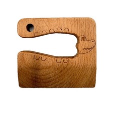 Montessori Toddler Wooden Knife for Kids, Montessori Educational Toy Alligator