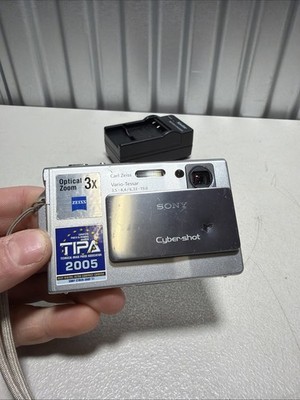 Sony Cyber-shot DSC-T7 5.1MP Digital Camera - Silver for sale