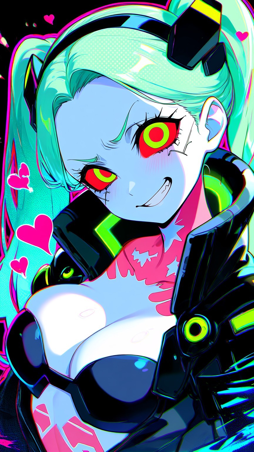 Rebecca Cyberpunk - 4" Anime Waifu Heavy Duty Vinyl Sticker Decal Weatherproof
