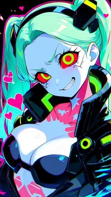 Rebecca Cyberpunk - 4'' Anime Waifu Heavy Duty Vinyl Sticker Decal Weatherproof