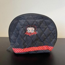 Betty Boop Coin Purse Wash Make Up Bag Vintage Black
