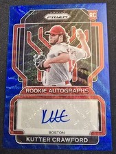 Kutter Crawford RC #RA-KU 2022 Panini Prizm Baseball Rookie Autographs Blue Wave