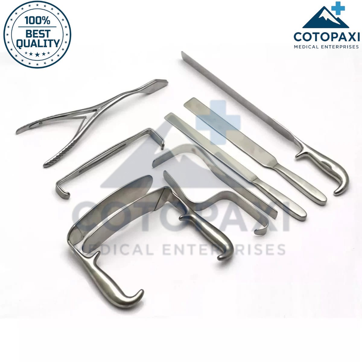 Instruments fessoplastie set de 9 pièces en acier chirurgical mat
