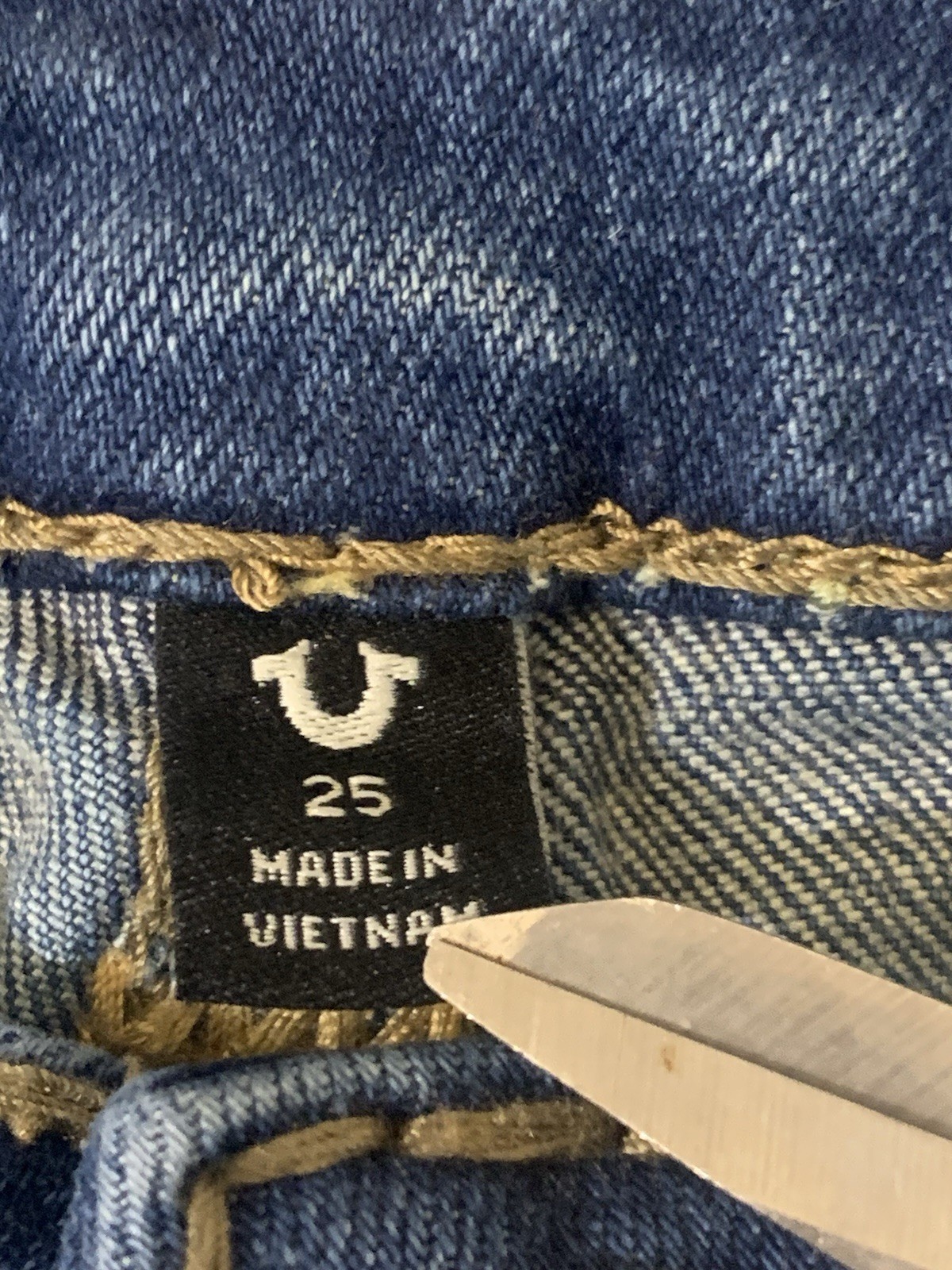 True Religion CAMERON SUPER T Big Stitch Jeans Made In USA Sz 25 thumbnail 10