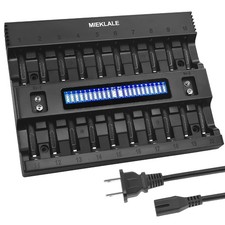 20 2 Bay AA AAA Smart LCD Display Battery Charger NiMH NiCd 9V Rechargeable