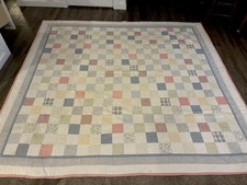 Vintage Handmade Patchwork Quilt King 90x96 Cotton