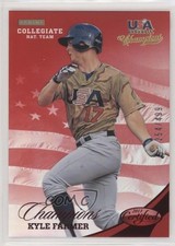 2013 USA Baseball Champions Certified National Team Mirror Red Kyle Farmer 1u6
