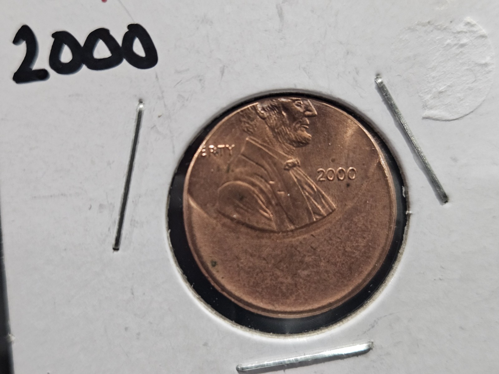 2000 Lincoln Off-Center Error Penny Rare US Coin Clear Date