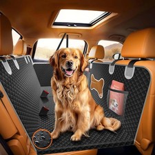 Bobby's Moment Dog Car Seat Cover Hammock for Back Seat   Hard Bottom - Black