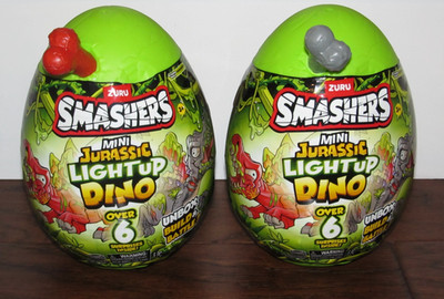 Zuru Smashers Jurassic Mini Light Up Dino Egg Surprise Playset Lot of 2 New