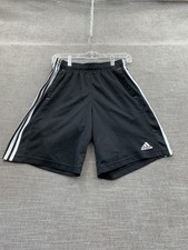 Adidas Climalite Athletic Shorts Boys Small Black Performance Workout Running