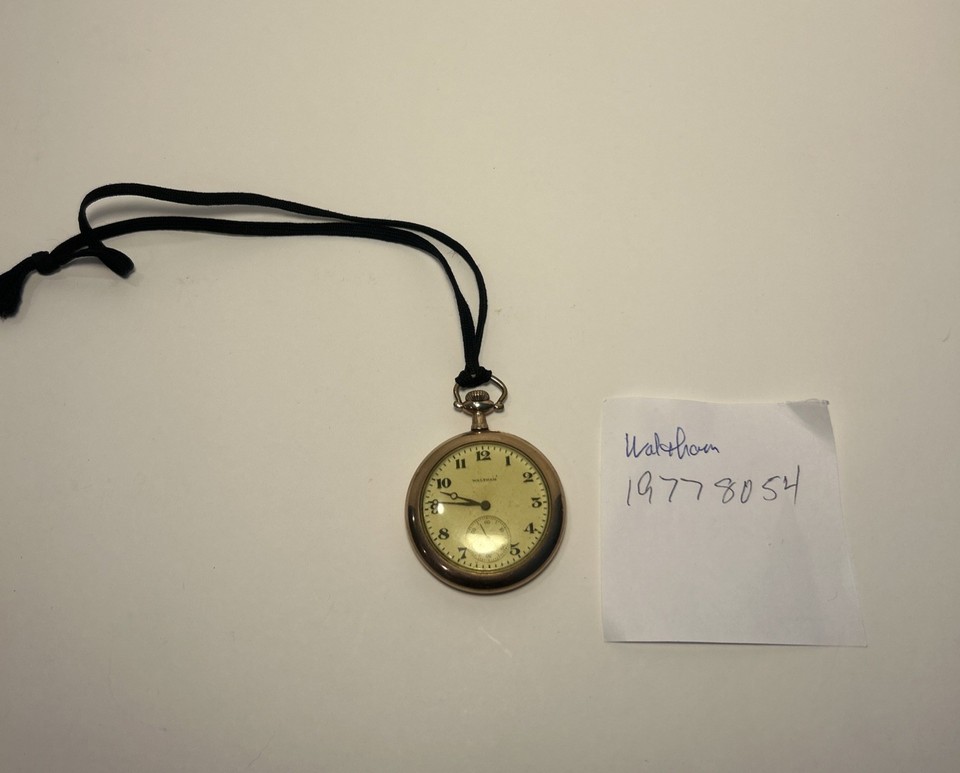 1Waltham Pocket Watch Model 19778054 Gold Filled Inspected Working- Read!