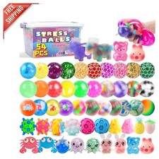 Fun 54 Count Stress Relief Balls - Perfect for Gifting  Entertainment