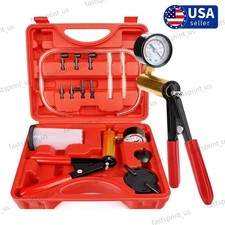 Hand Held Vacuum Pressure Pump Tester Set Brake Fluid Bleeder Bleeding Kit Box
