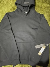 fear of gods essentials hoodie black medium