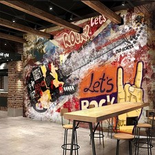 Graffiti Rock Music Wall Mural Guitar Wall Art Modern Street Art XXL 12352-53