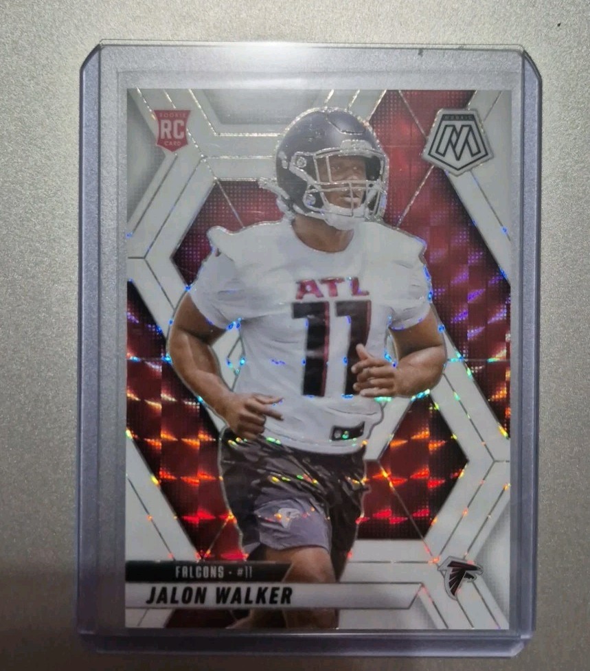 2025 Mosaic Football Jalon Walker RC White /25 Falcons #377