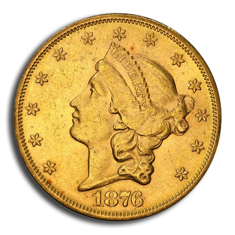 1876-S $20 Liberty Gold Double Eagle MS-61 PCGS