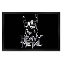 Rockzeichen Hand - Heavy Metal FußMatte XXL In 50X75 Cm