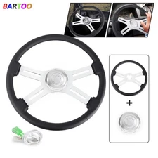 18"Truck Steering Wheel Chrome 4 Spoke for Freightliner/Kenworth/Peterbilt/Volvo