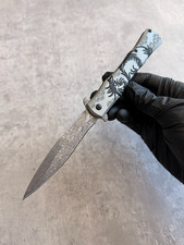 8.65" Spring Assisted Folding Pocket Knife, Black Oxidized