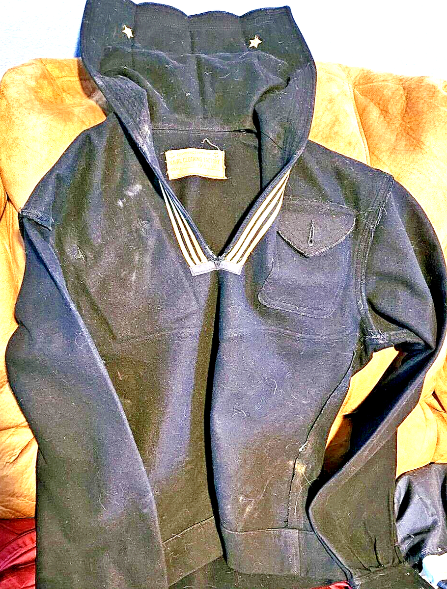 Vintage US Sailors Naval Clothing Factory Navy Coat Jacket Uniform