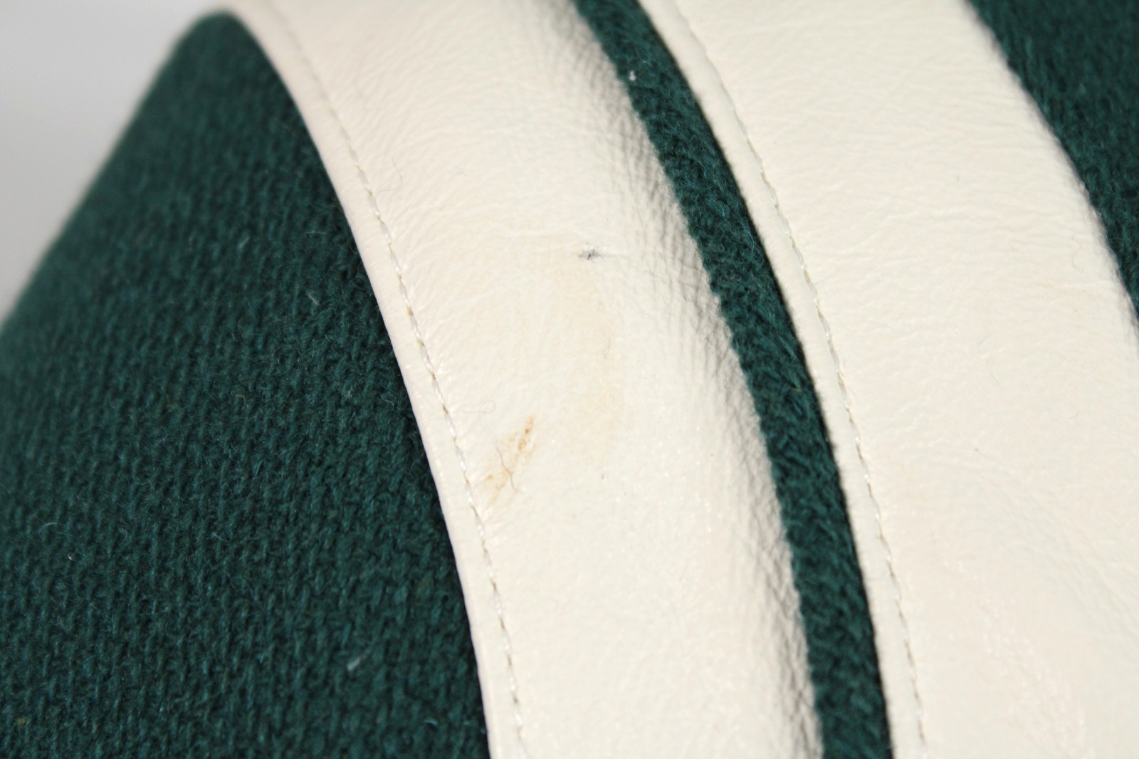 Giacca uomo SAINT LAURENT 2020 lana verde e pelle bianca TEDDY Varsity 48