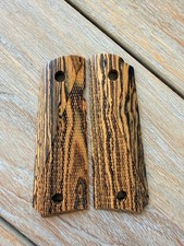 1911 Exotic Bocote Wood Grips Government Full Size Colt - Comfort Checkered