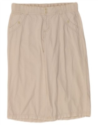 Dockers Damen Caprihose weites Bein US 4 Small W30 L19 weiß Baumwolle CB05