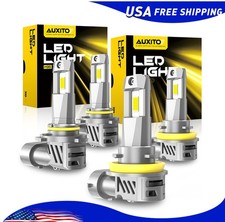 4x AUXITO 9005/HB3 H11 LED Headlight High Bulbs Low Beam Kit Extremely White USA