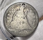 1853/4  Seated Liberty Quarter Holed