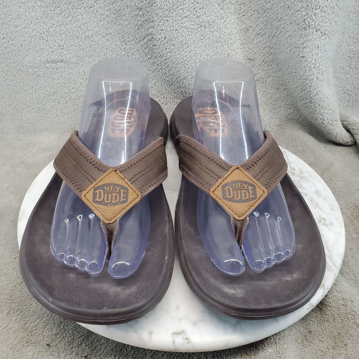 Hey Dude Shoes Mens Size 12 Myers Flip Classic Brown Slip On  display picture 2
