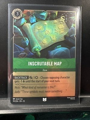 Lorcana Whispers in the Well - Cold Foil: Inscrutable Map - 099