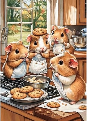 5D Hamster Diamond Painting Set 30x40cm Full Drill Art Decor